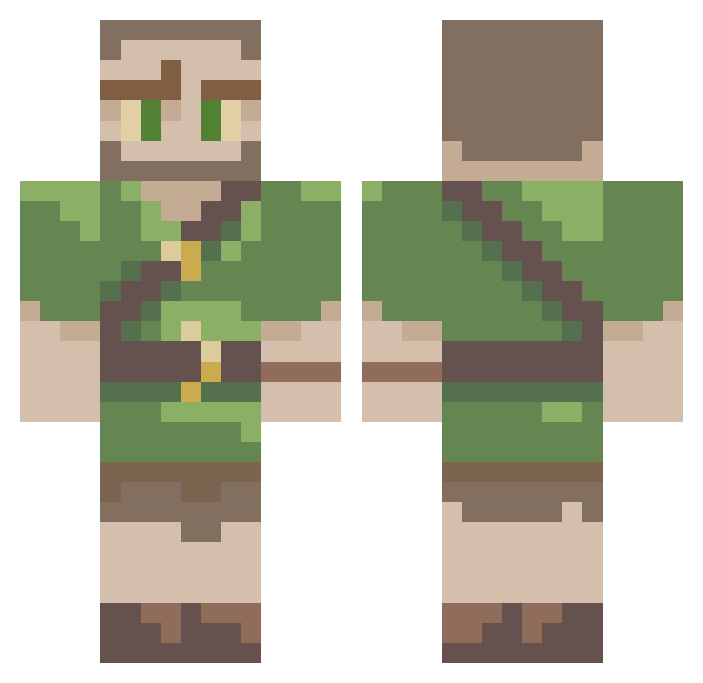 SirLachlan Minecraft skin, front and back view