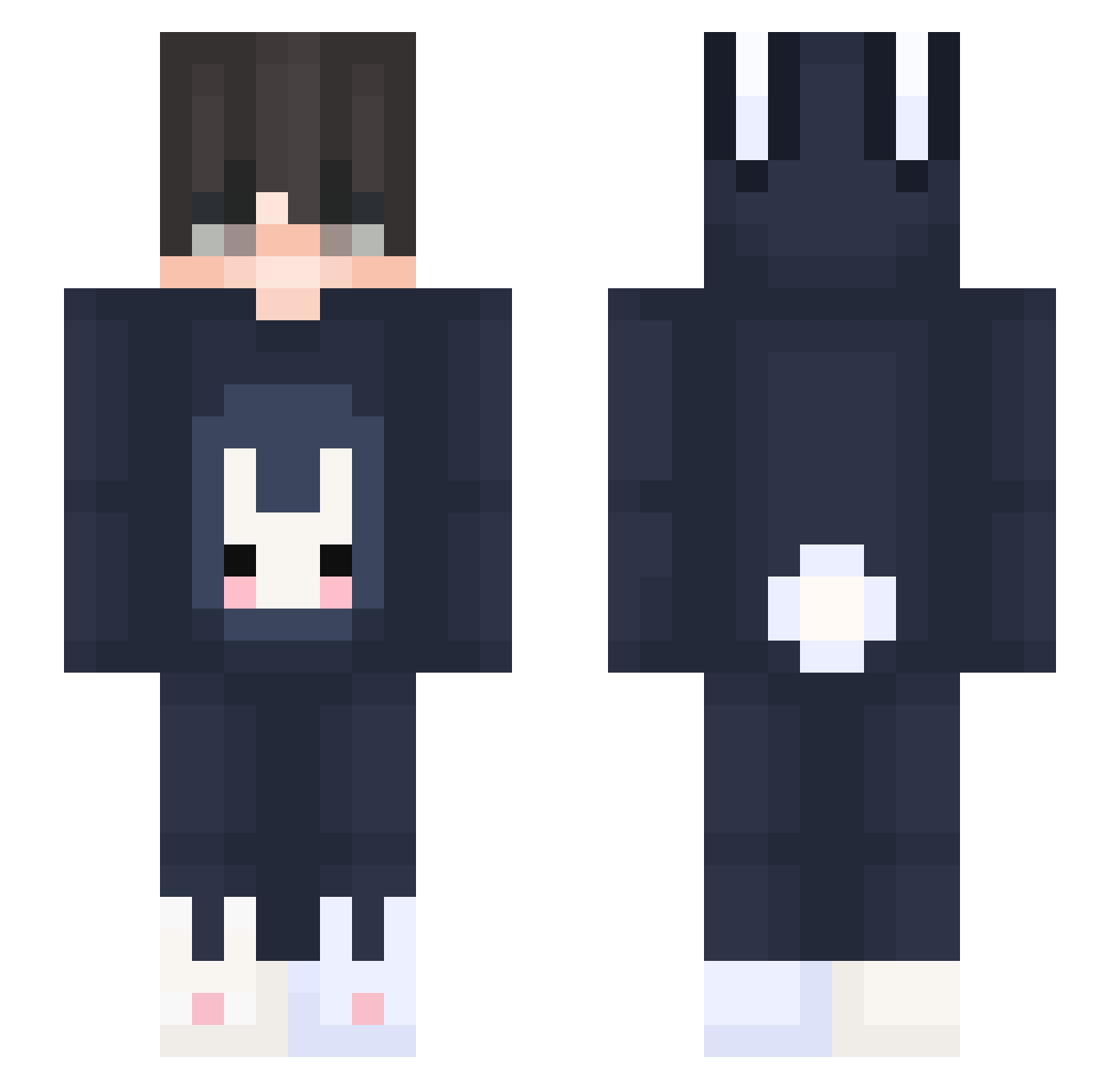 Darkness2029 Minecraft skin, front and back view
