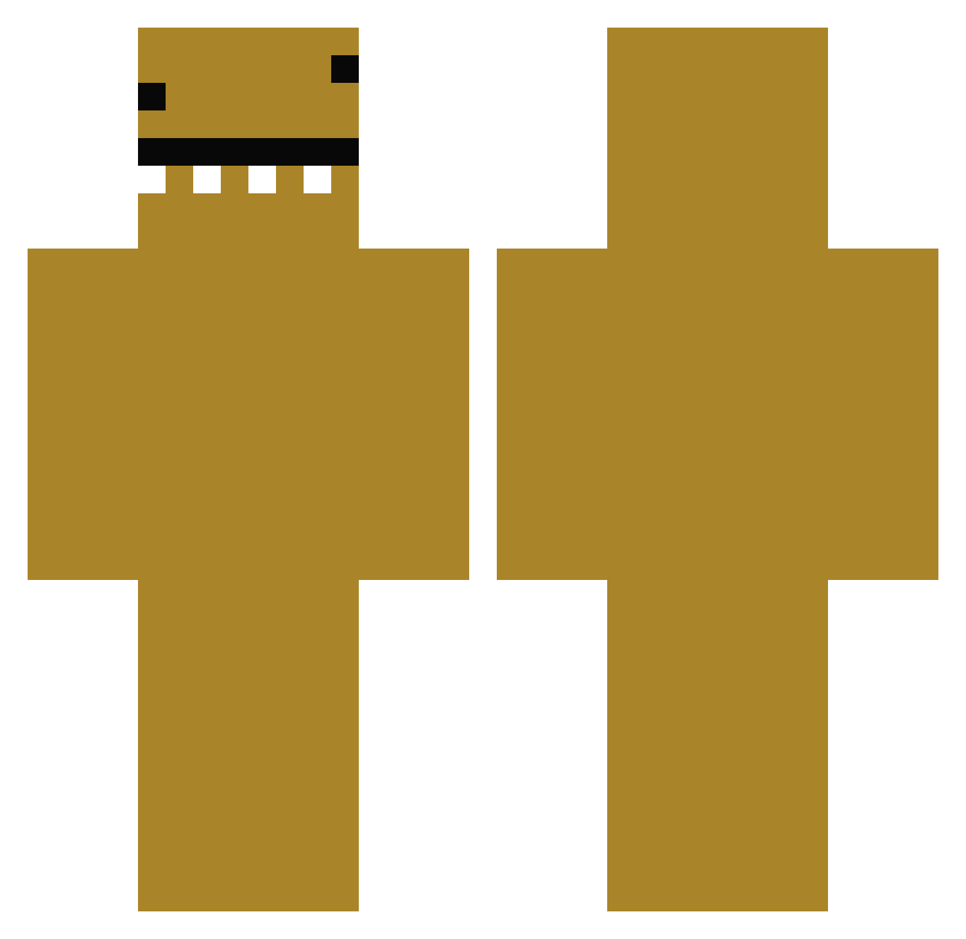 BEDAY Minecraft skin, front and back view