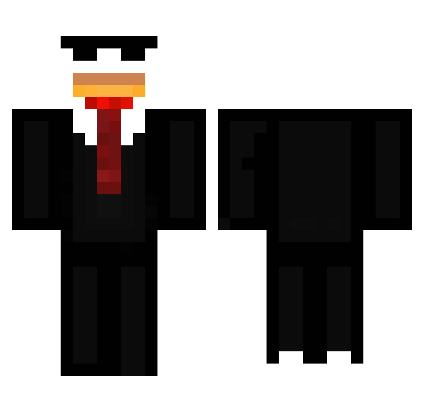 KalleHeHa Minecraft skin, front and back view
