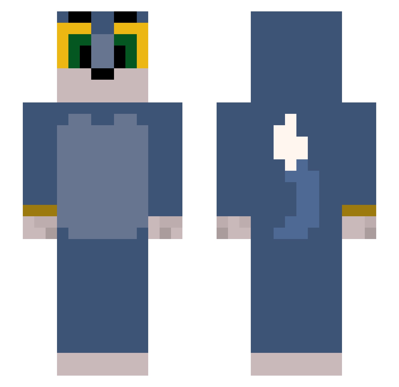TasukiKobayashi Minecraft skin, front and back view