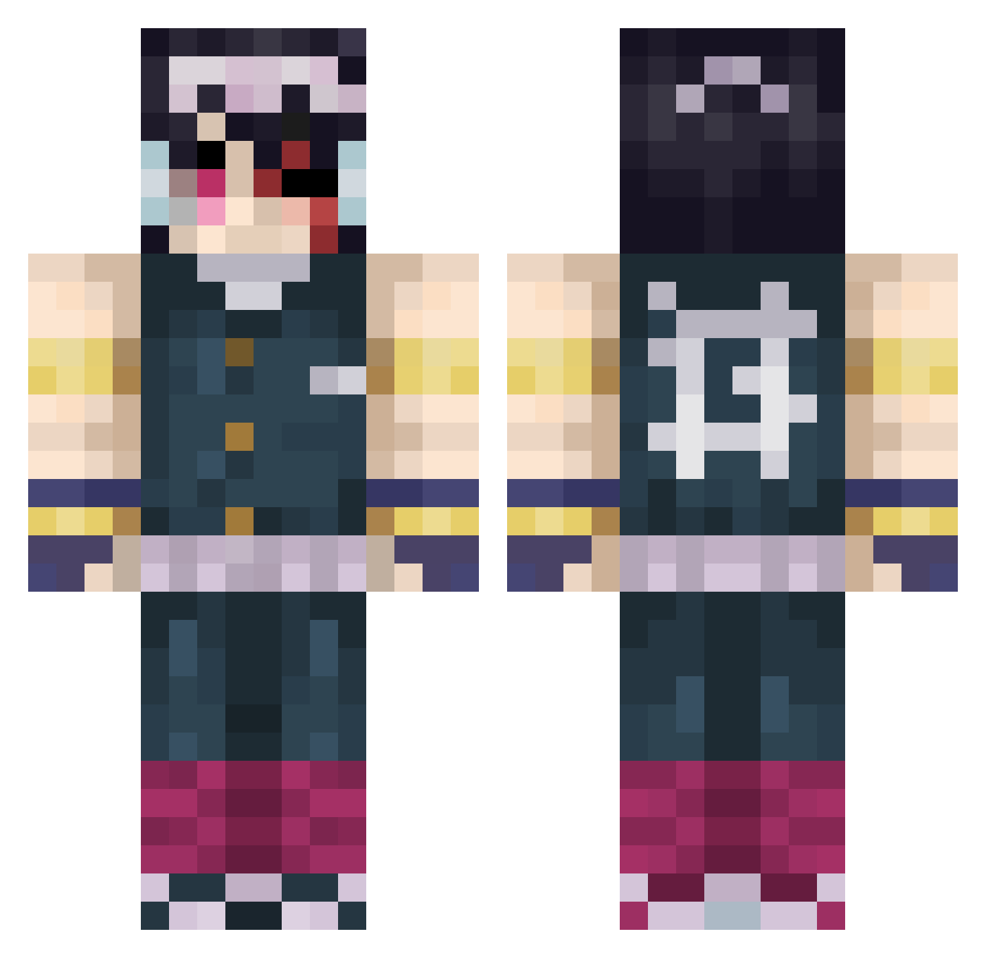 Fucaa_ Minecraft skin, front and back view
