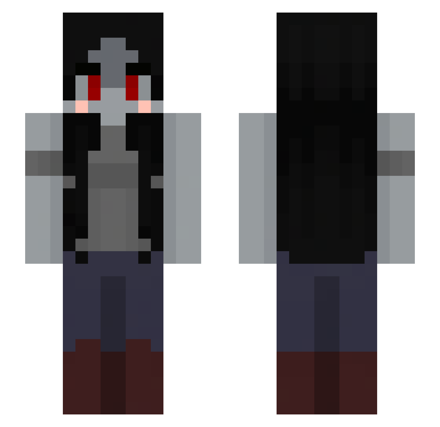 Ruth Minecraft skin, front and back view