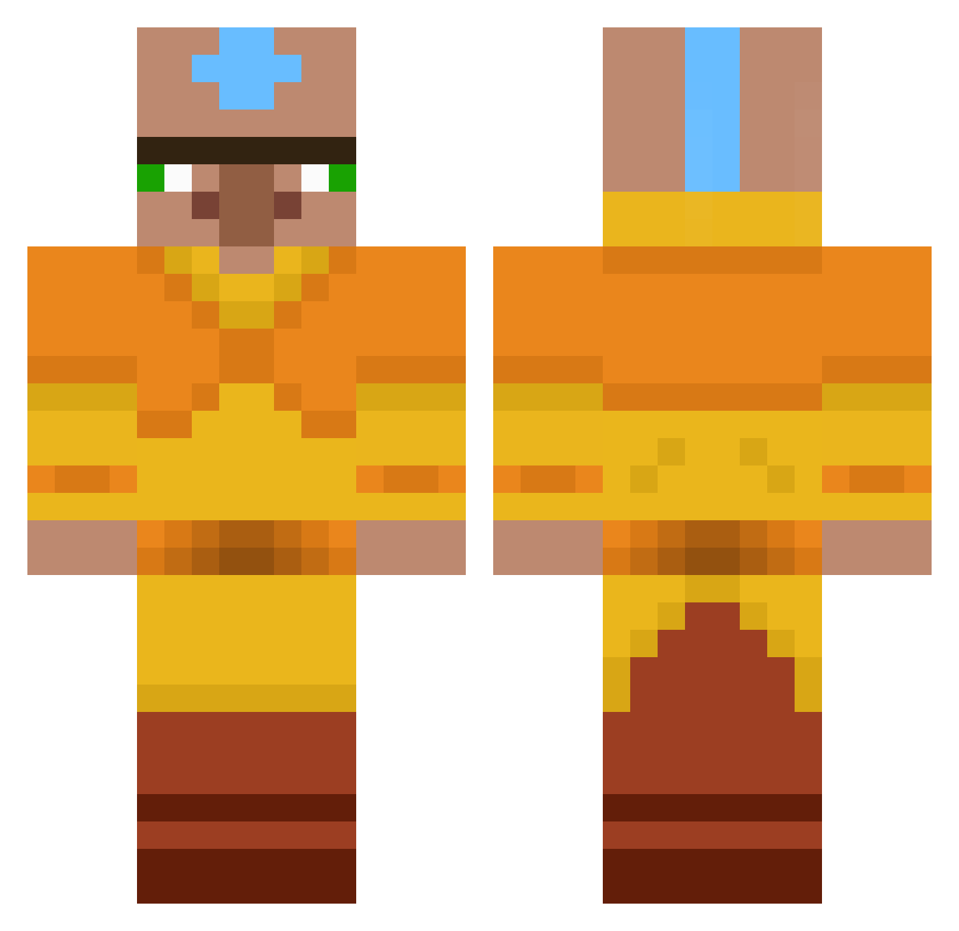 EnderDragonTamed Minecraft skin, front and back view
