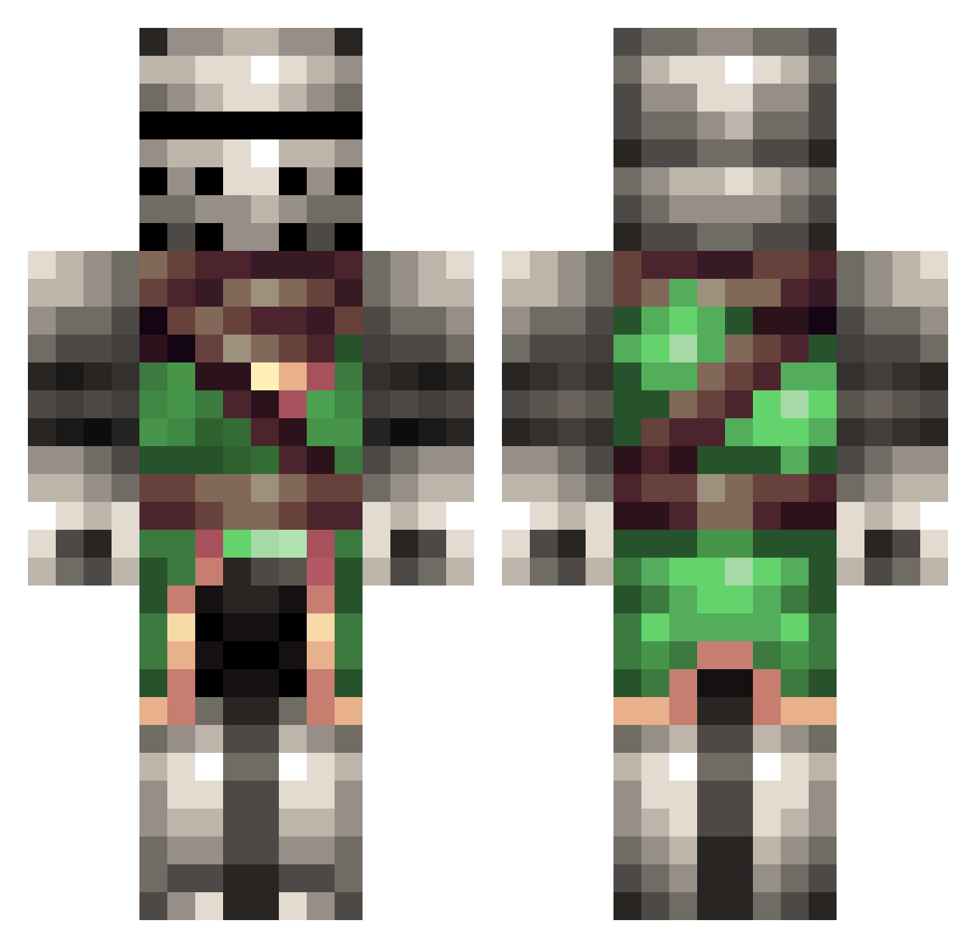 custommaker300 Minecraft skin, front and back view