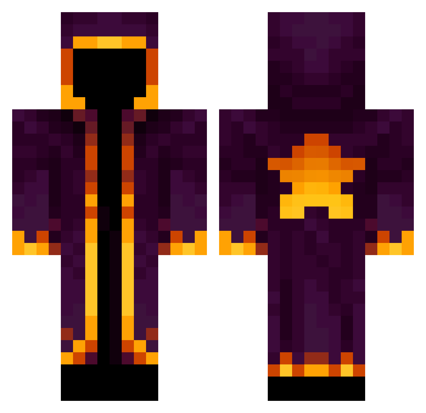 runefolk622 Minecraft skin, front and back view