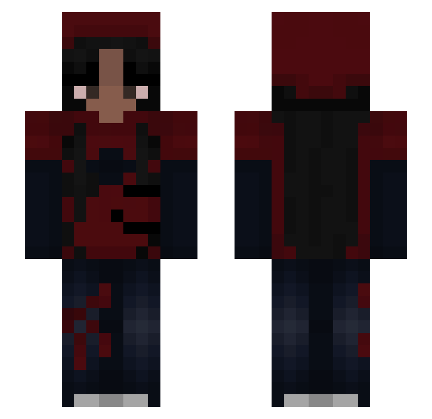 dinox_nuggets Minecraft skin, front and back view
