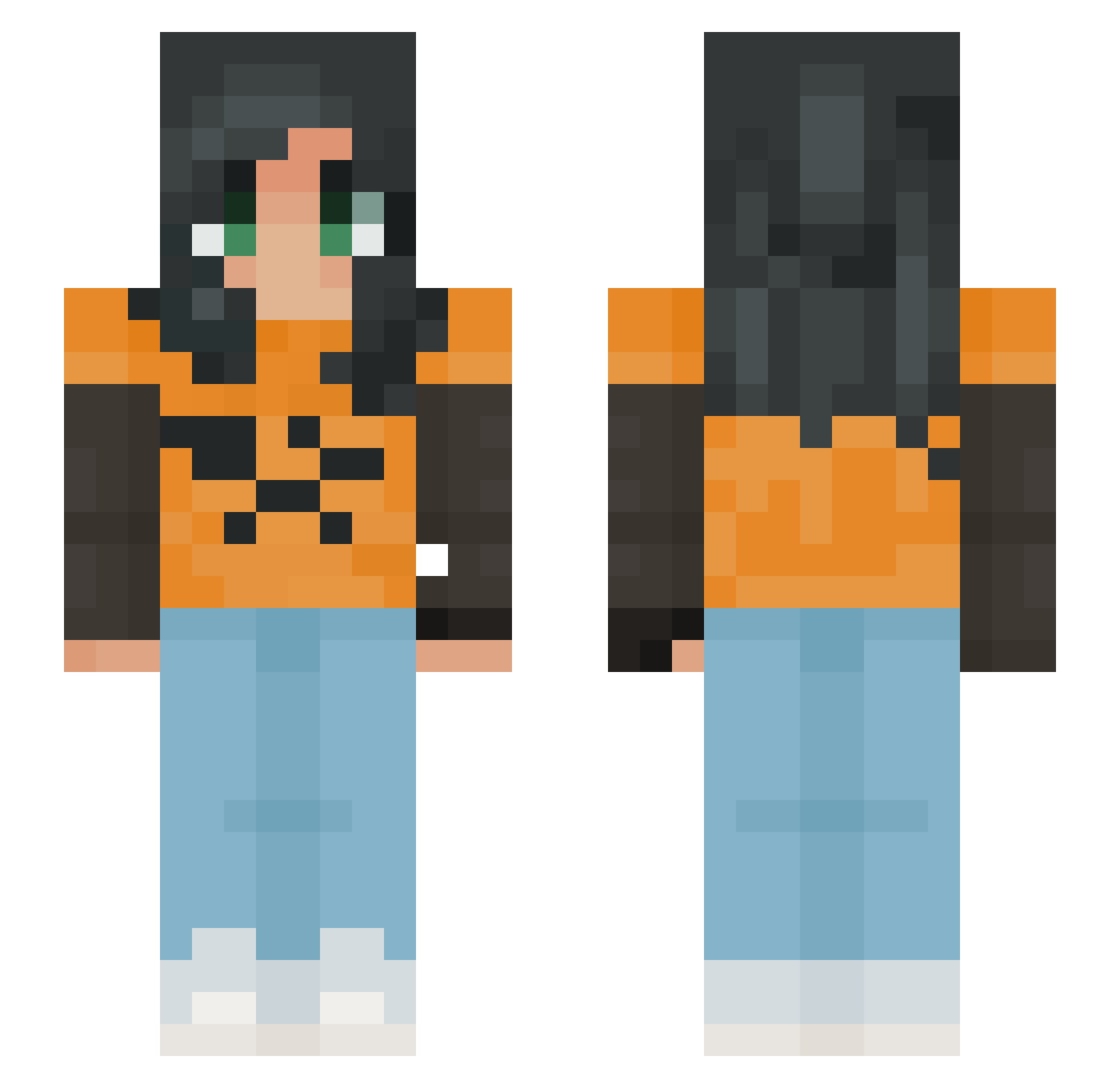 Daybreak20574 Minecraft skin, front and back view