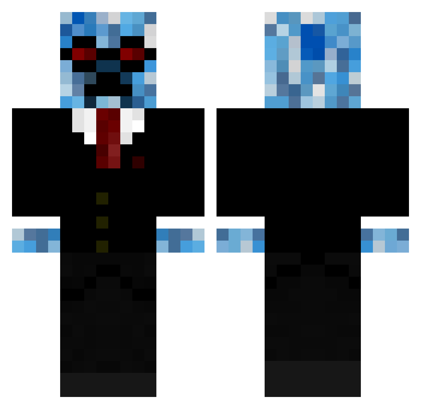 7z_7z Minecraft skin, front and back view