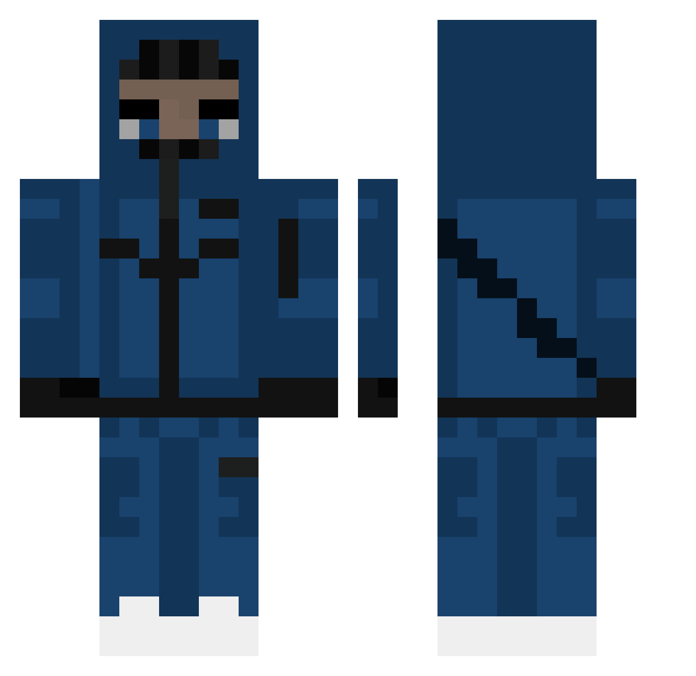 applekarate Minecraft skin, front and back view