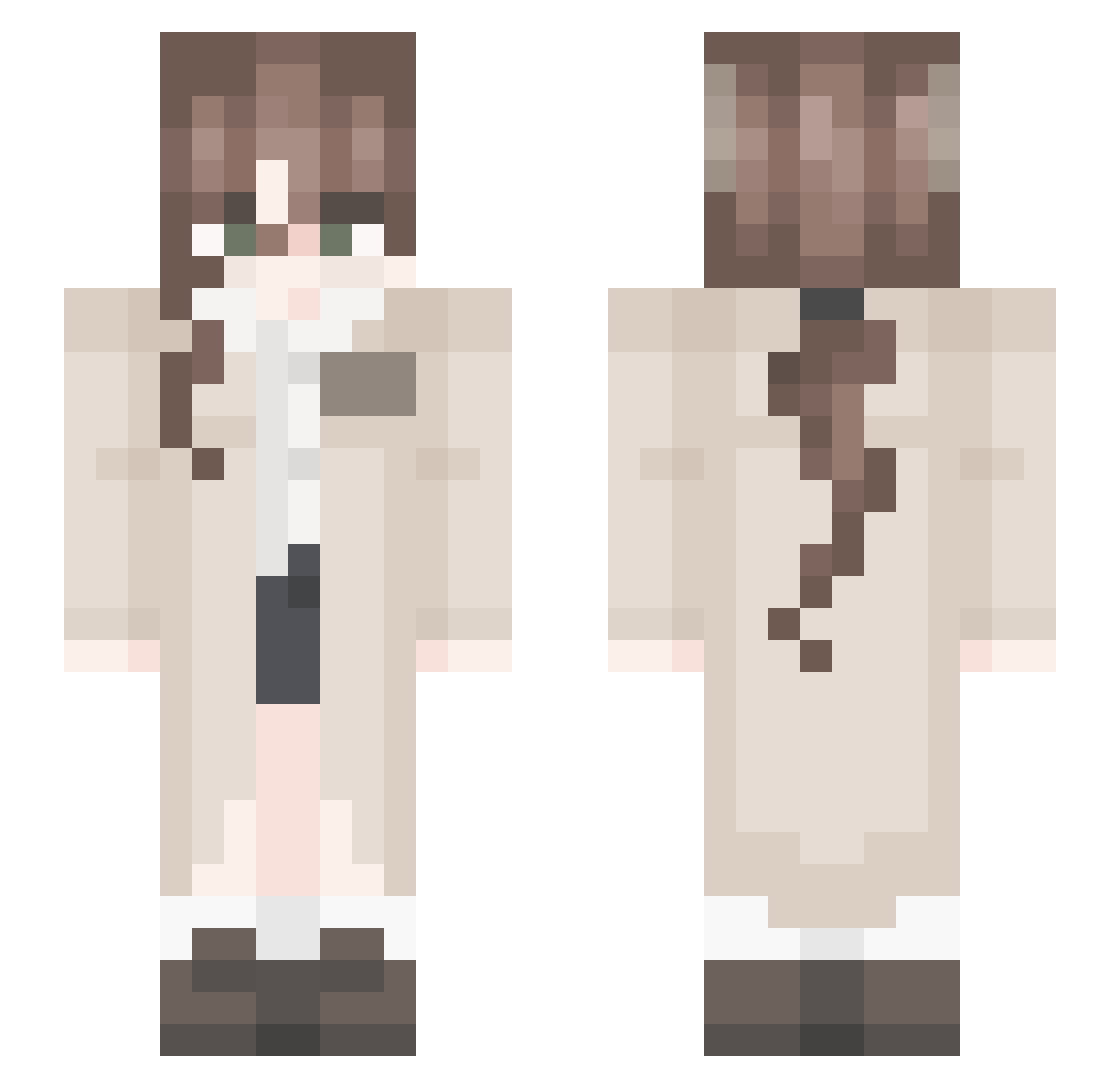 Vanny_Hop Minecraft skin, front and back view