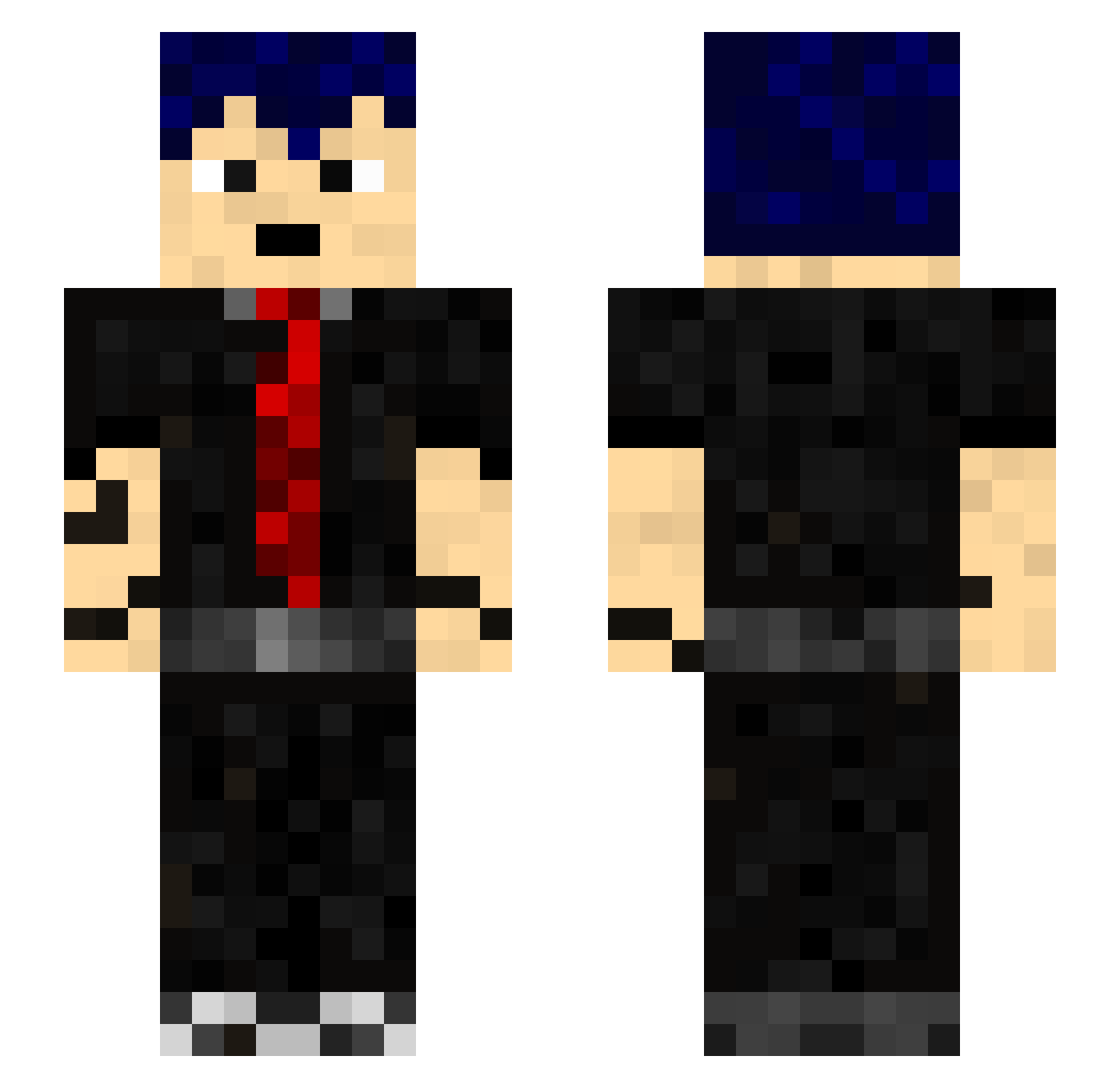 wicaround Minecraft skin, front and back view