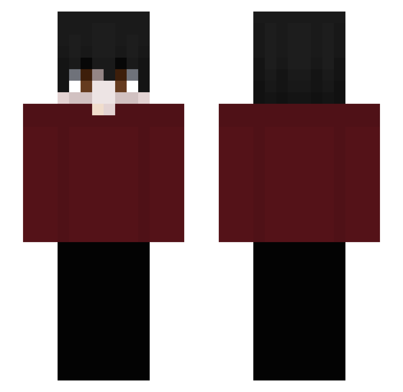 xCzt3ropaq Minecraft skin, front and back view