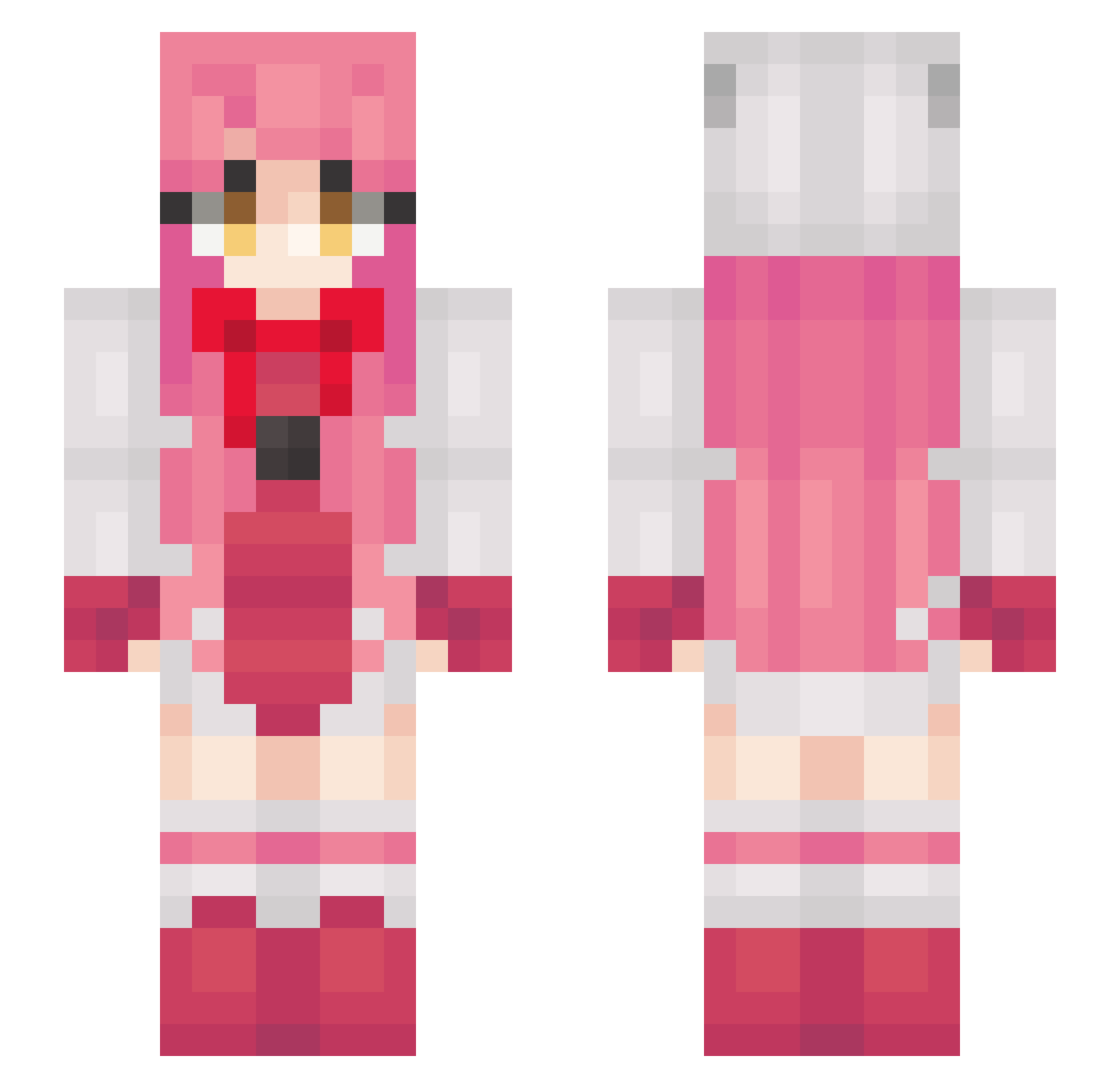Namingpolicy Minecraft skin, front and back view