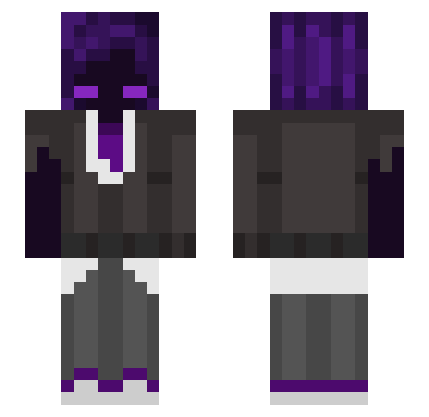 YUKIO0663 Minecraft skin, front and back view