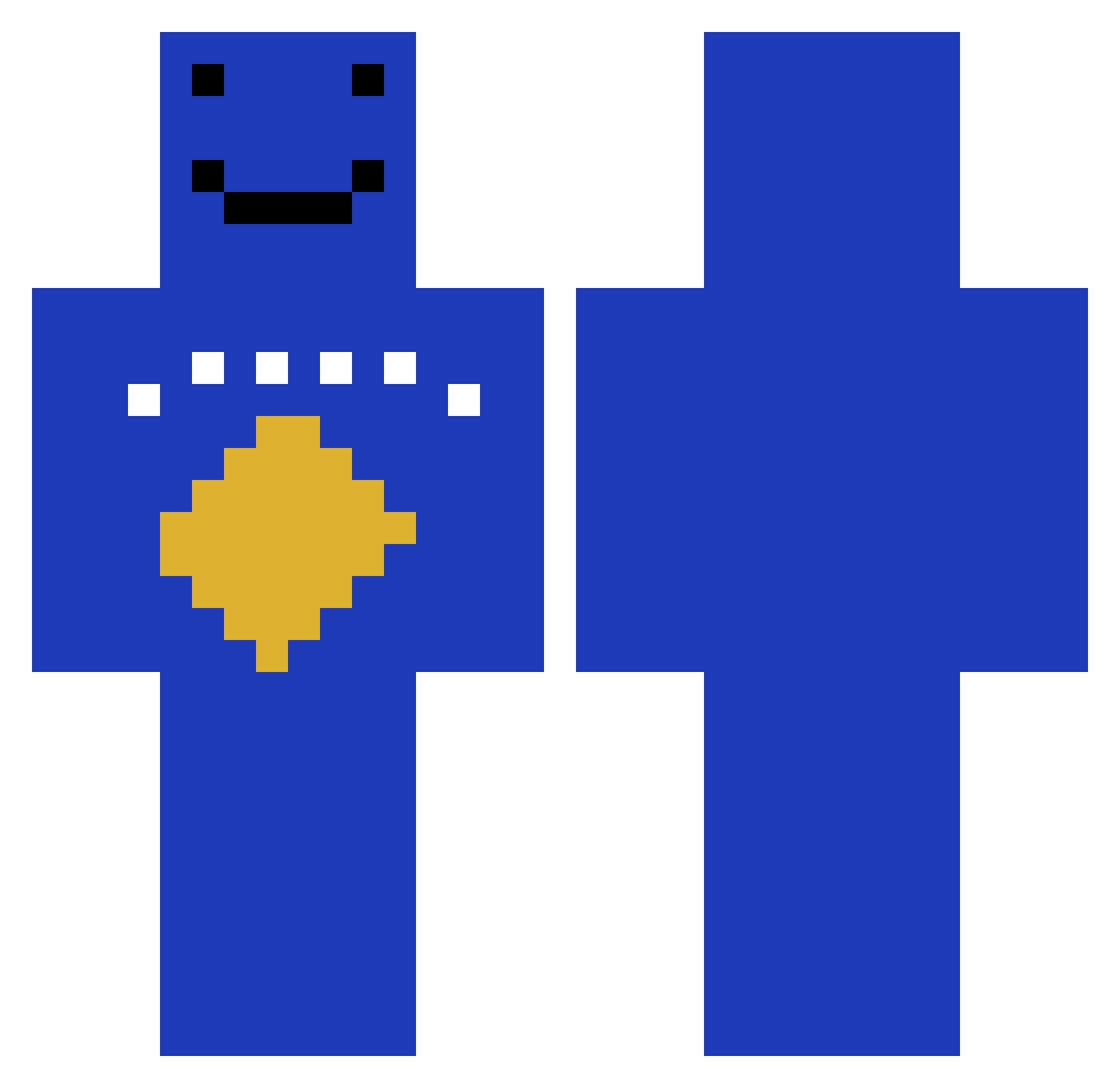Gjenti07 Minecraft skin, front and back view