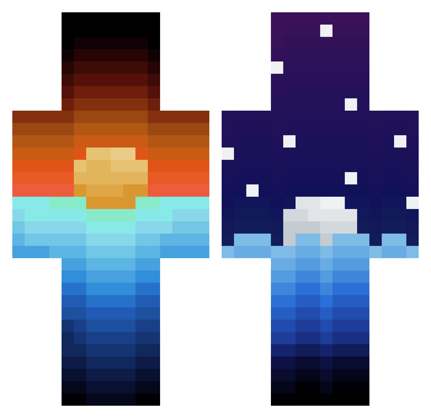 stopdsy Minecraft skin, front and back view