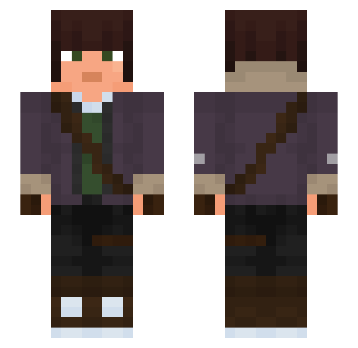 Najojar Minecraft skin, front and back view