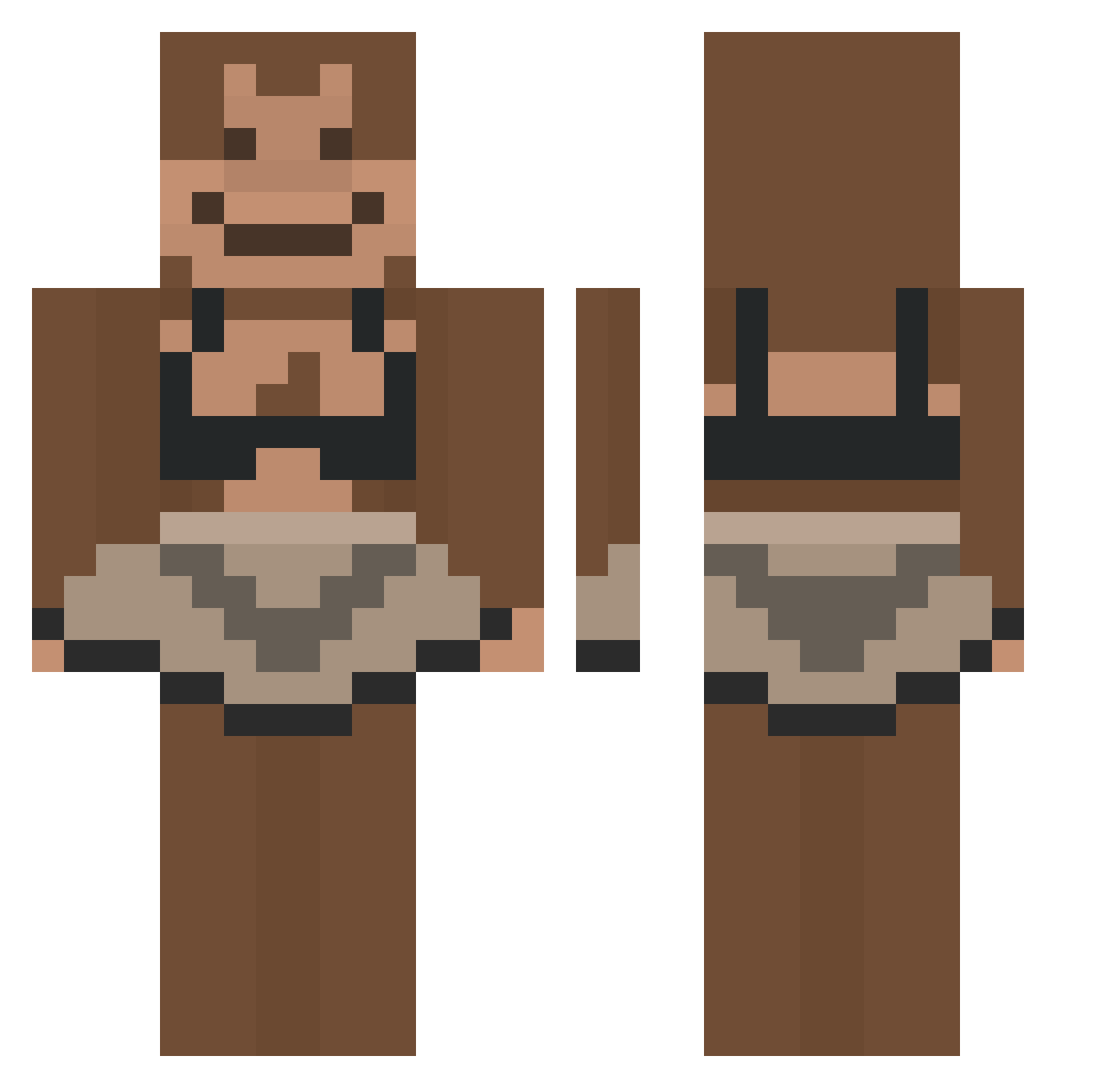 PommesTallrik Minecraft skin, front and back view