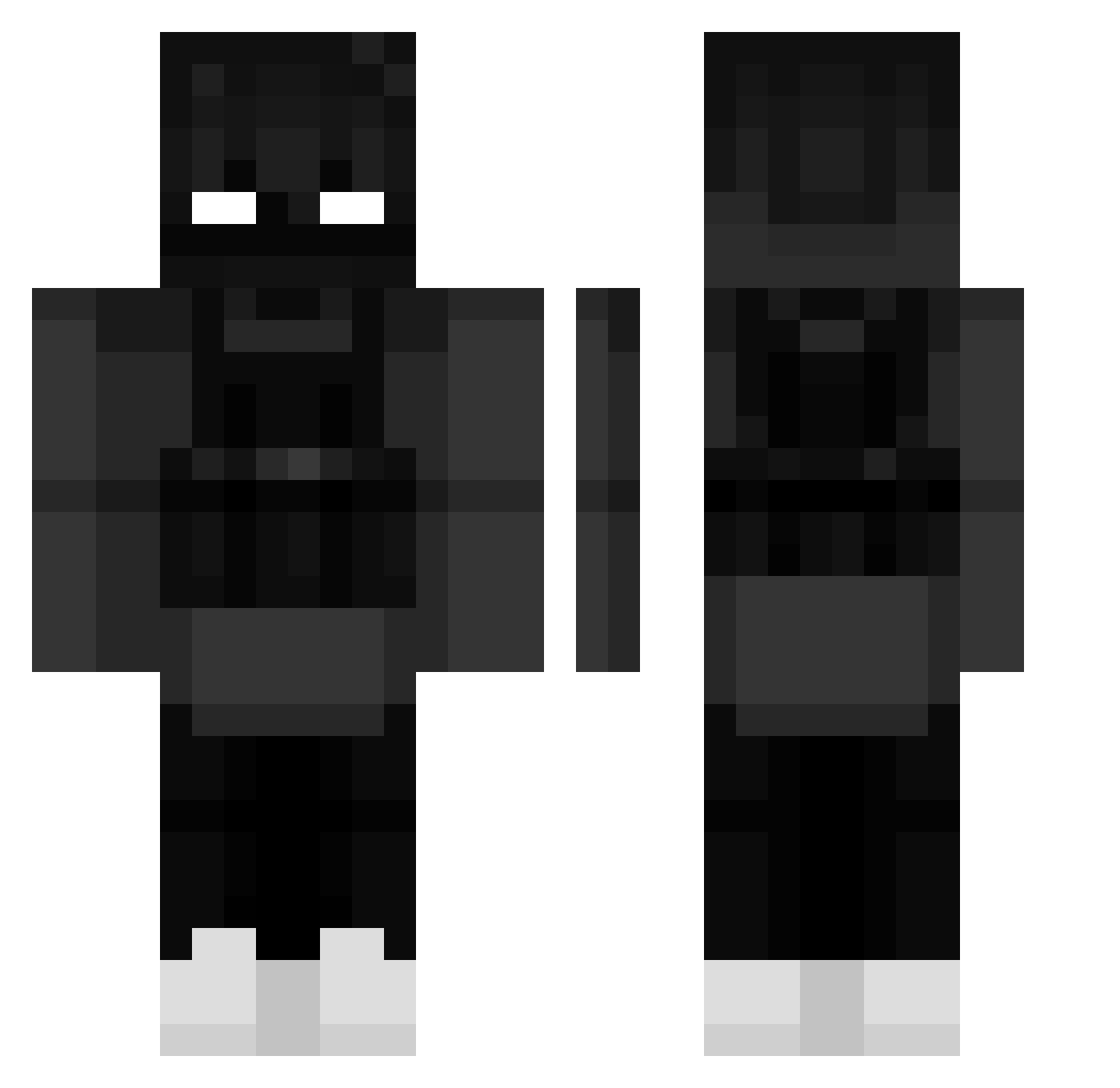 ItzSlendah_ Minecraft skin, front and back view