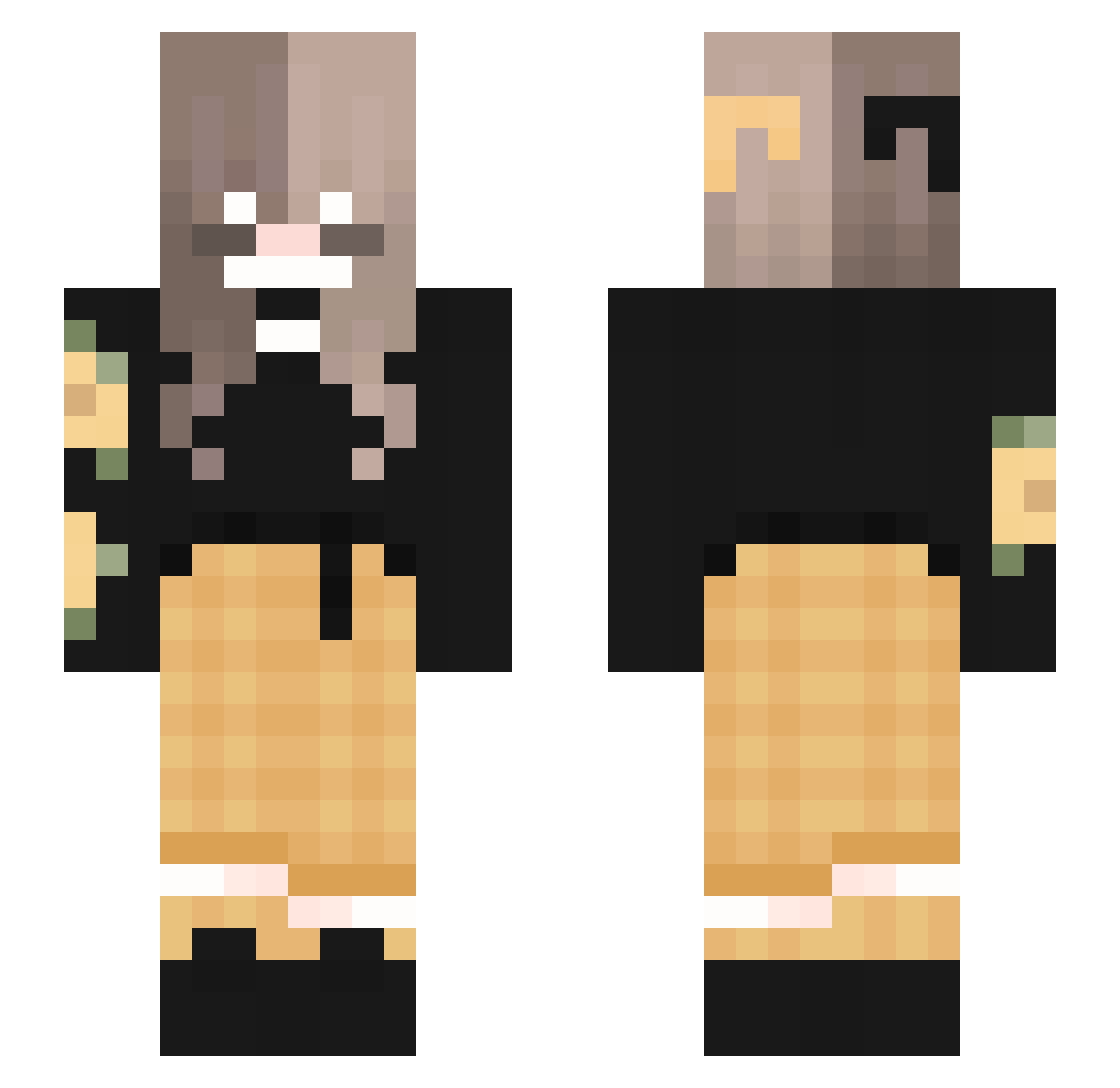 ImNotKylo Minecraft skin, front and back view