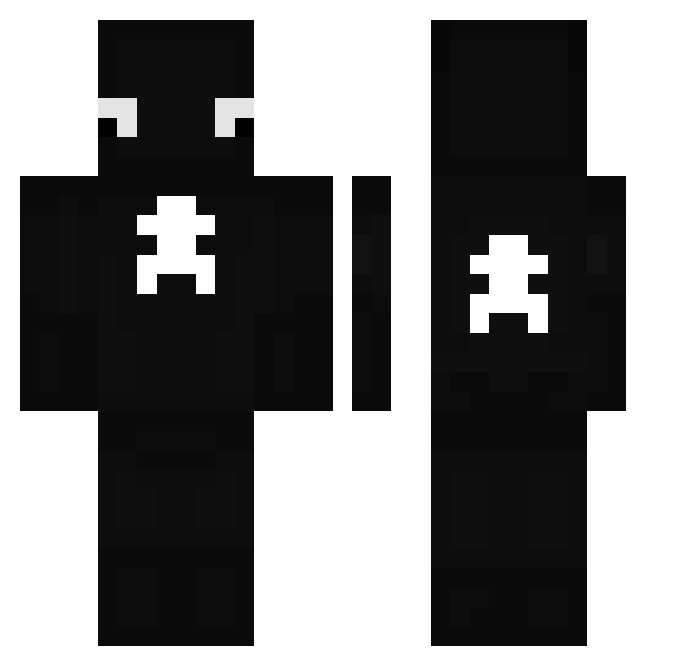 BlitzxNova Minecraft skin, front and back view