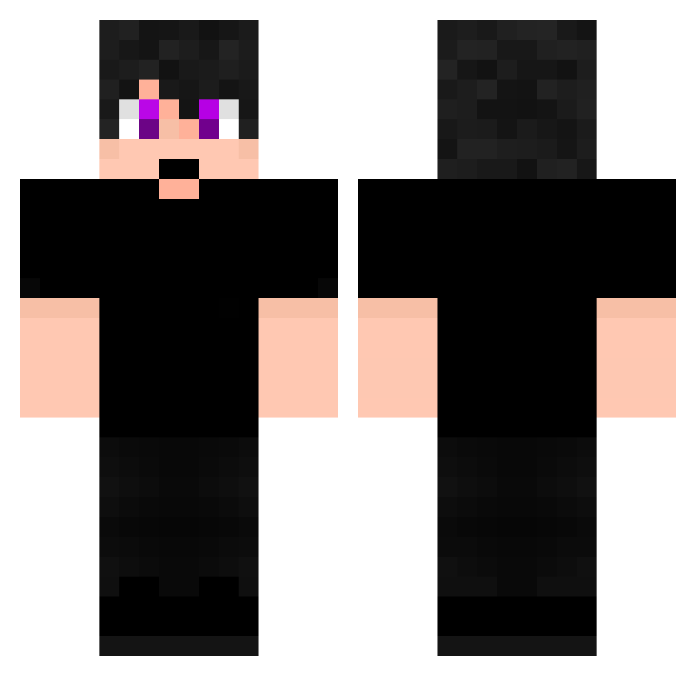 rainyrar Minecraft skin, front and back view