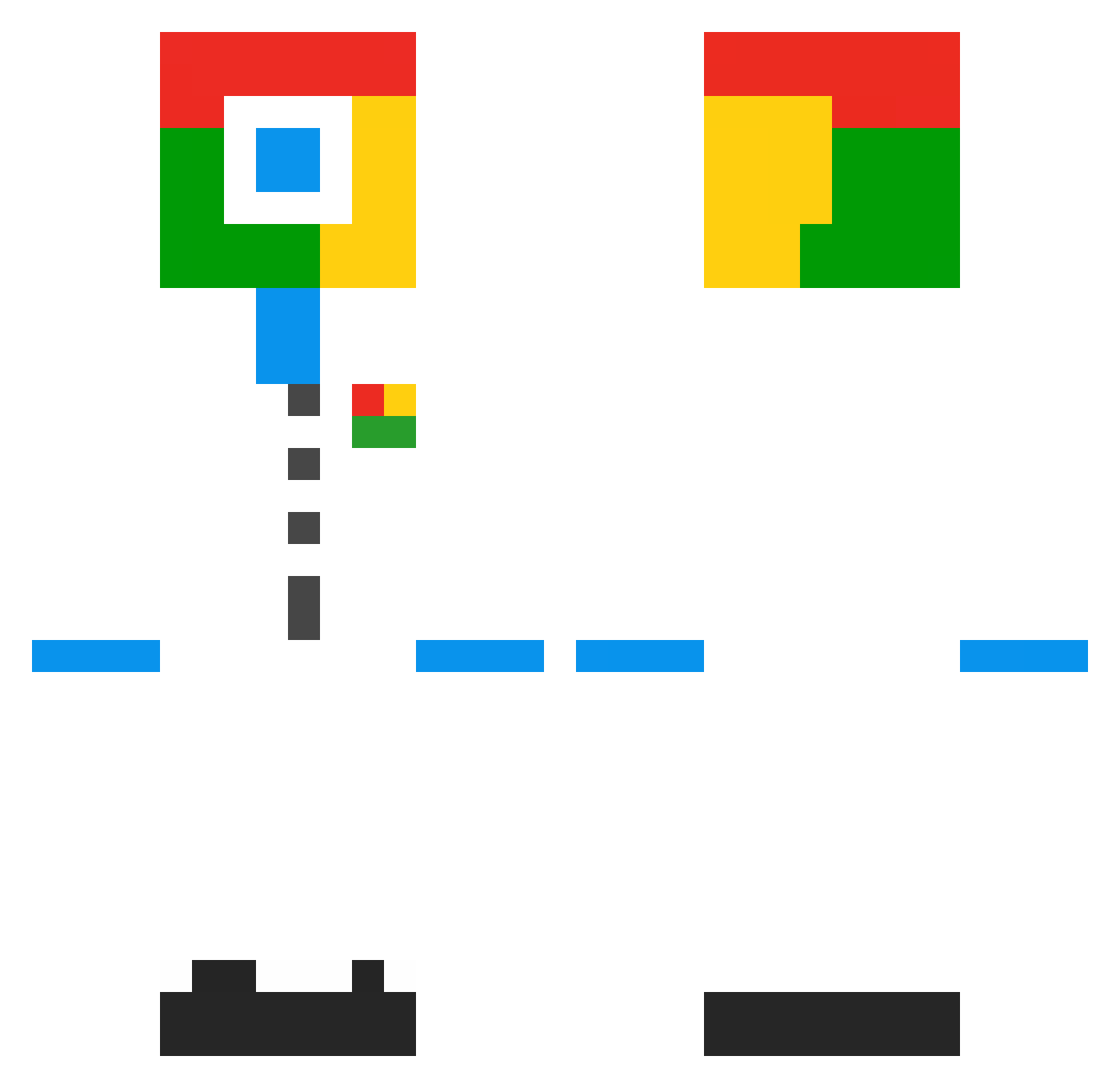 Staging Minecraft skin, front and back view