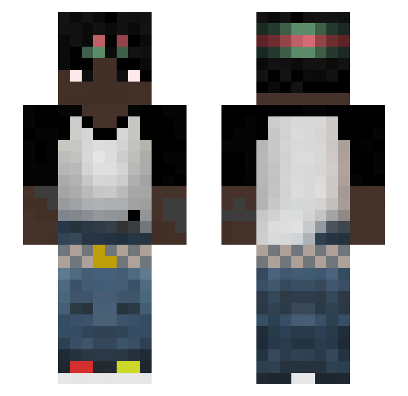 Toqyn Minecraft skin, front and back view