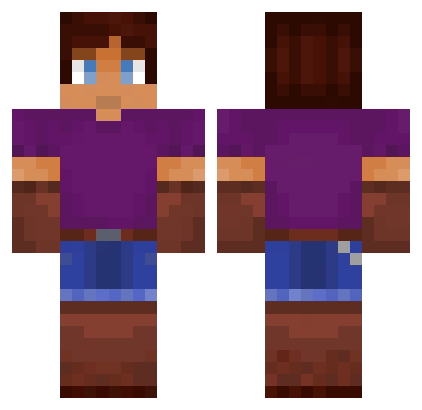SuperLime113 Minecraft skin, front and back view