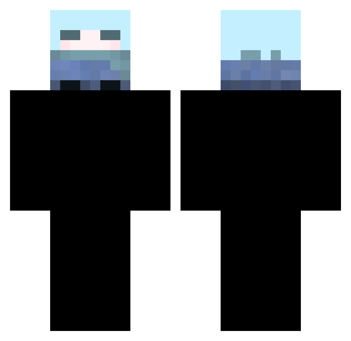 Spiritmonger Minecraft skin, front and back view