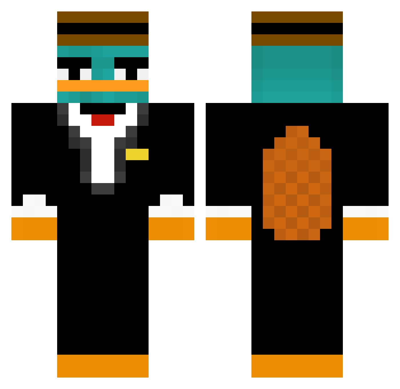 ToxicDealer_ Minecraft skin, front and back view
