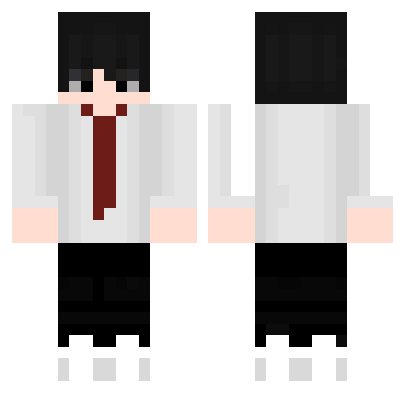 UlanHayaad Minecraft skin, front and back view