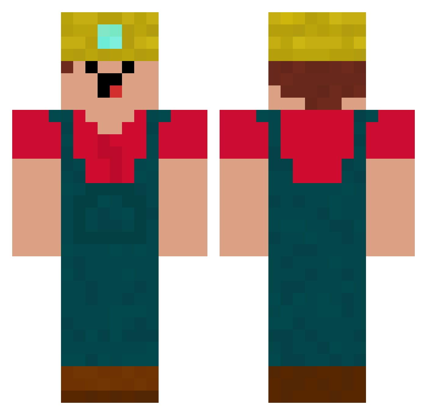 0hwan_01 Minecraft skin, front and back view