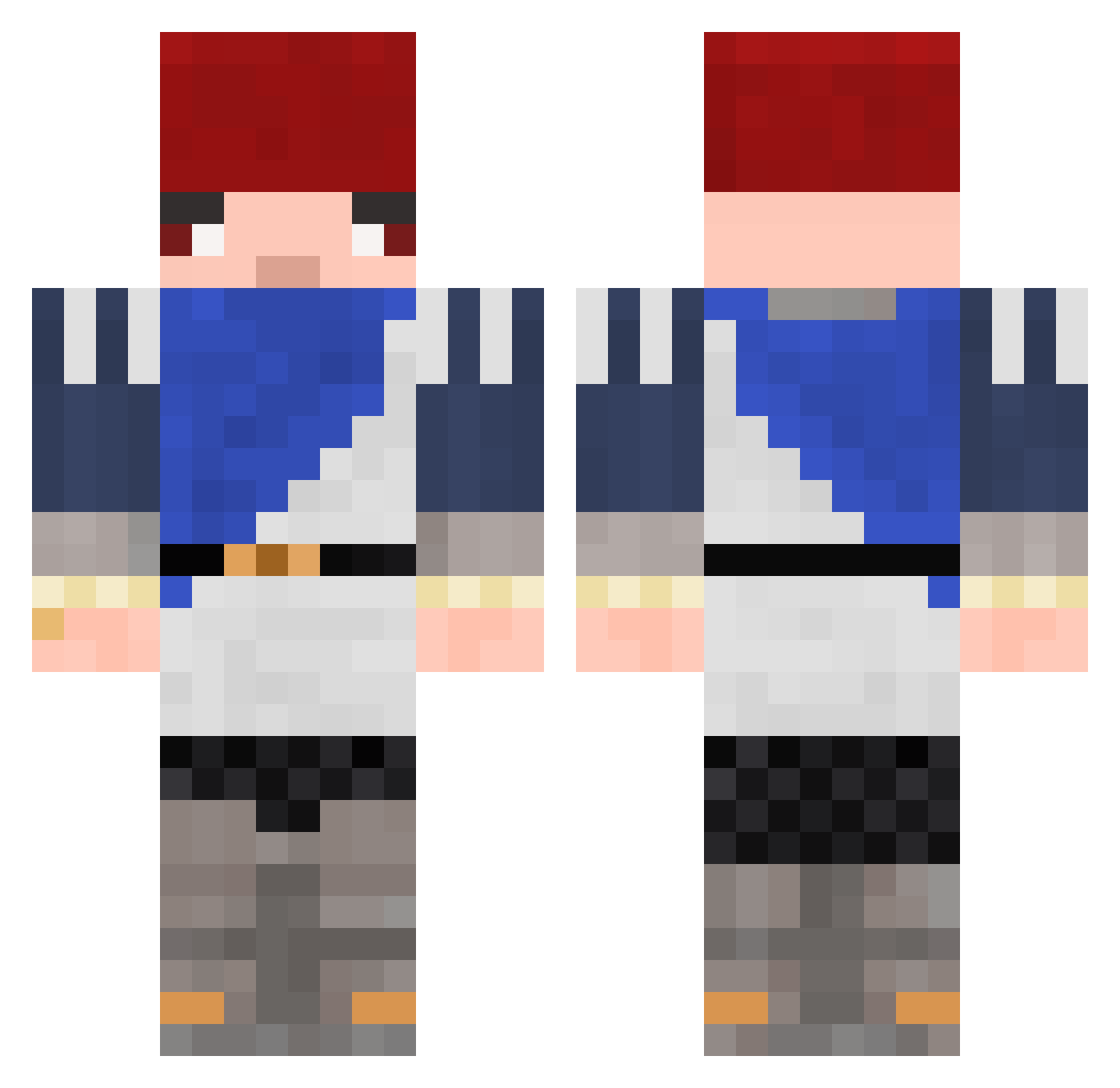 Q_FrancuZ Minecraft skin, front and back view