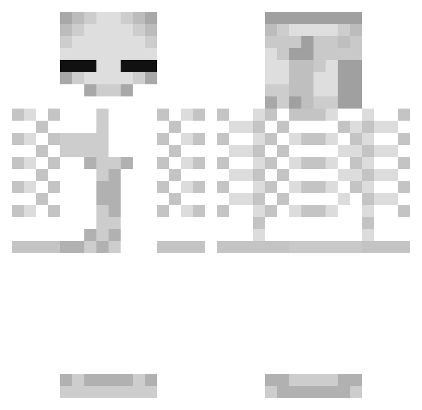 voidlesshx Minecraft skin, front and back view