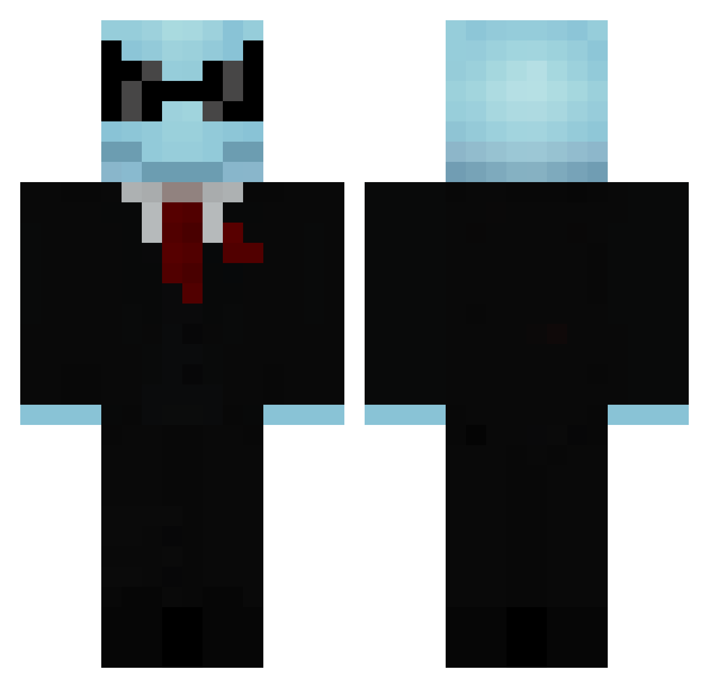 AD_MGK Minecraft skin, front and back view