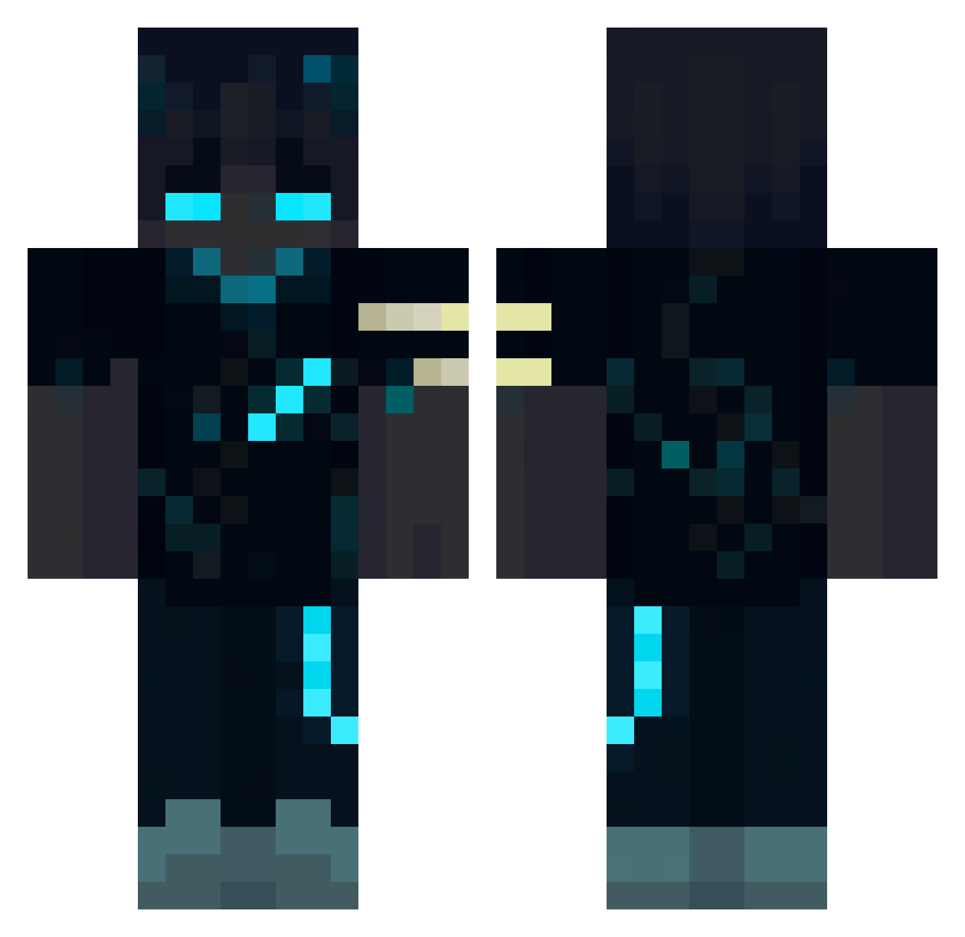 Gumball5900 Minecraft skin, front and back view