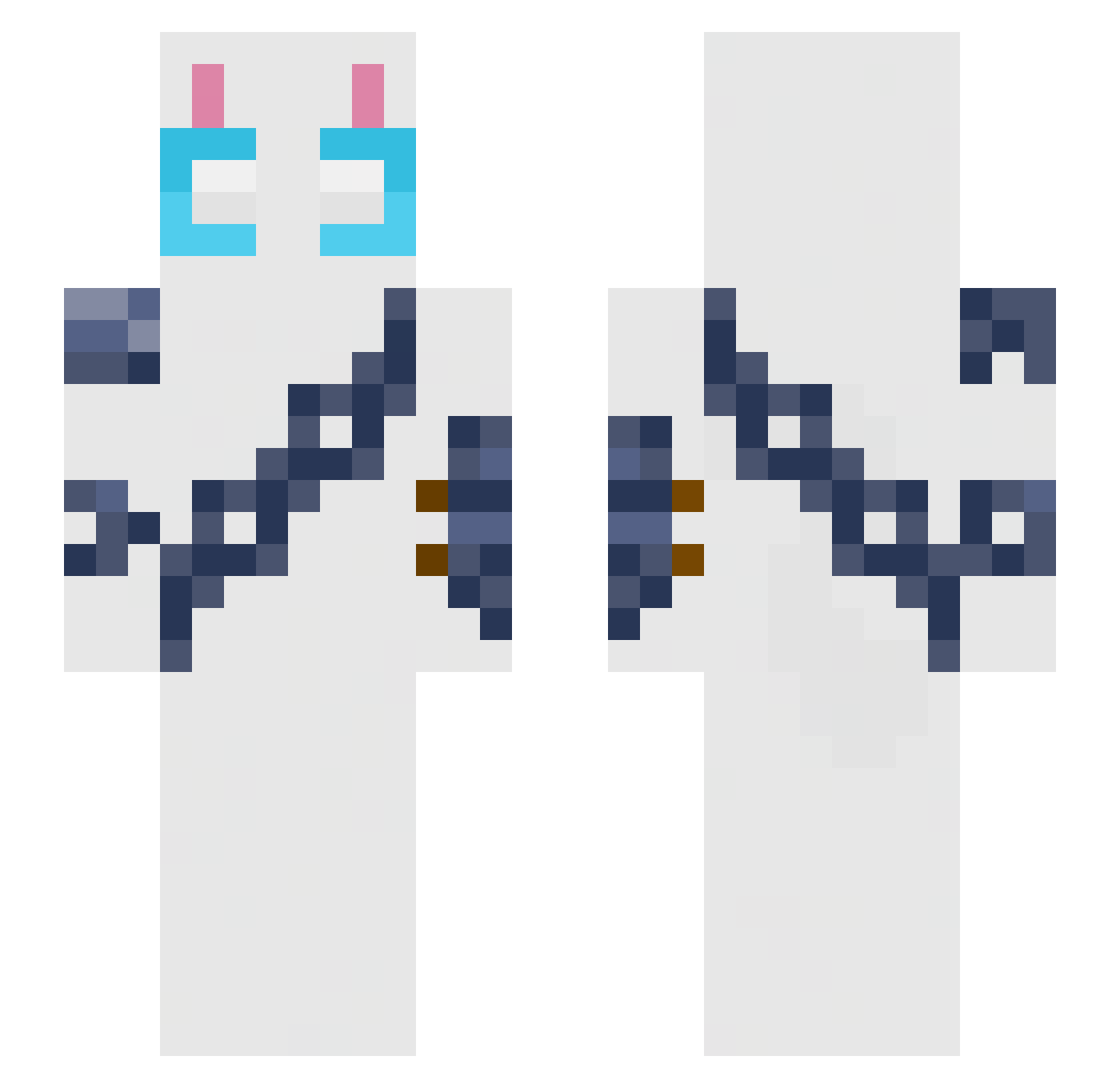 ChoppedNugget Minecraft skin, front and back view