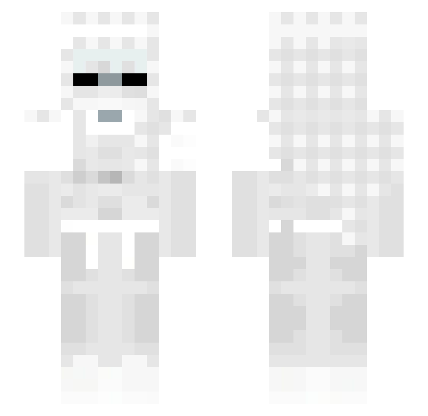 qzop Minecraft skin, front and back view