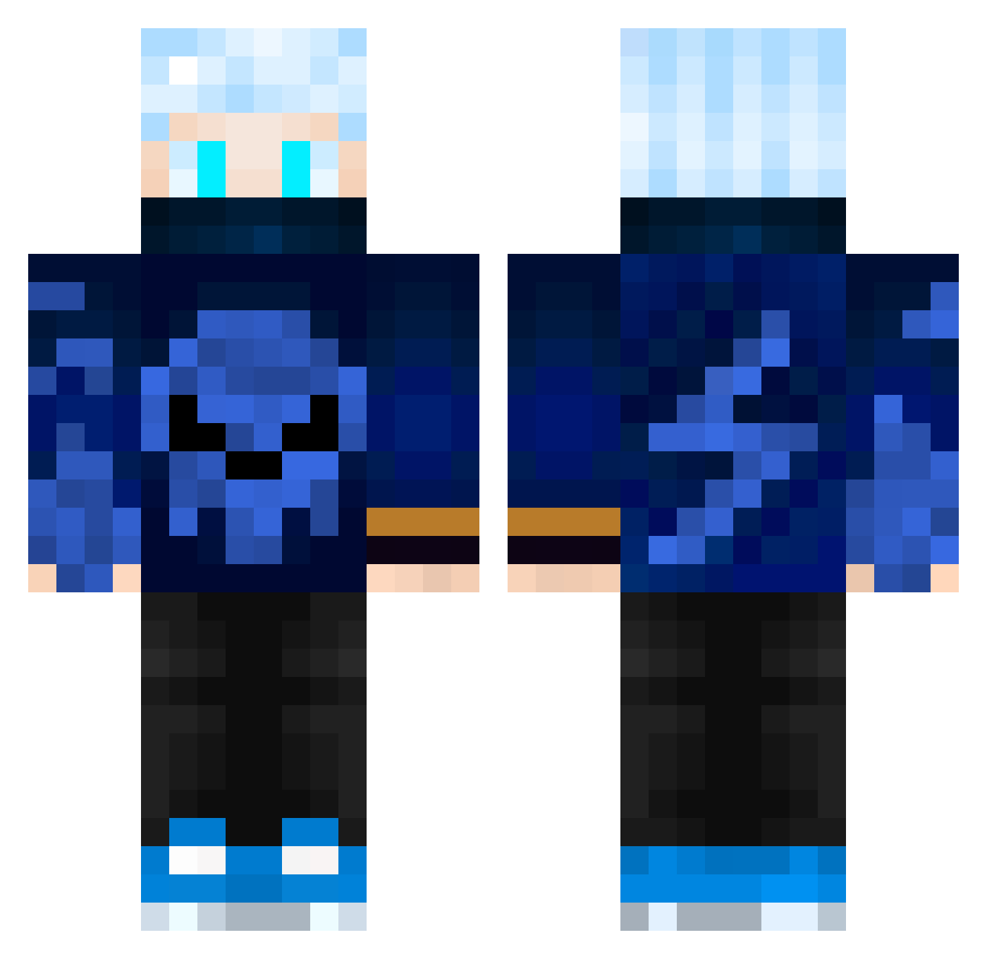 xavinh0 Minecraft skin, front and back view