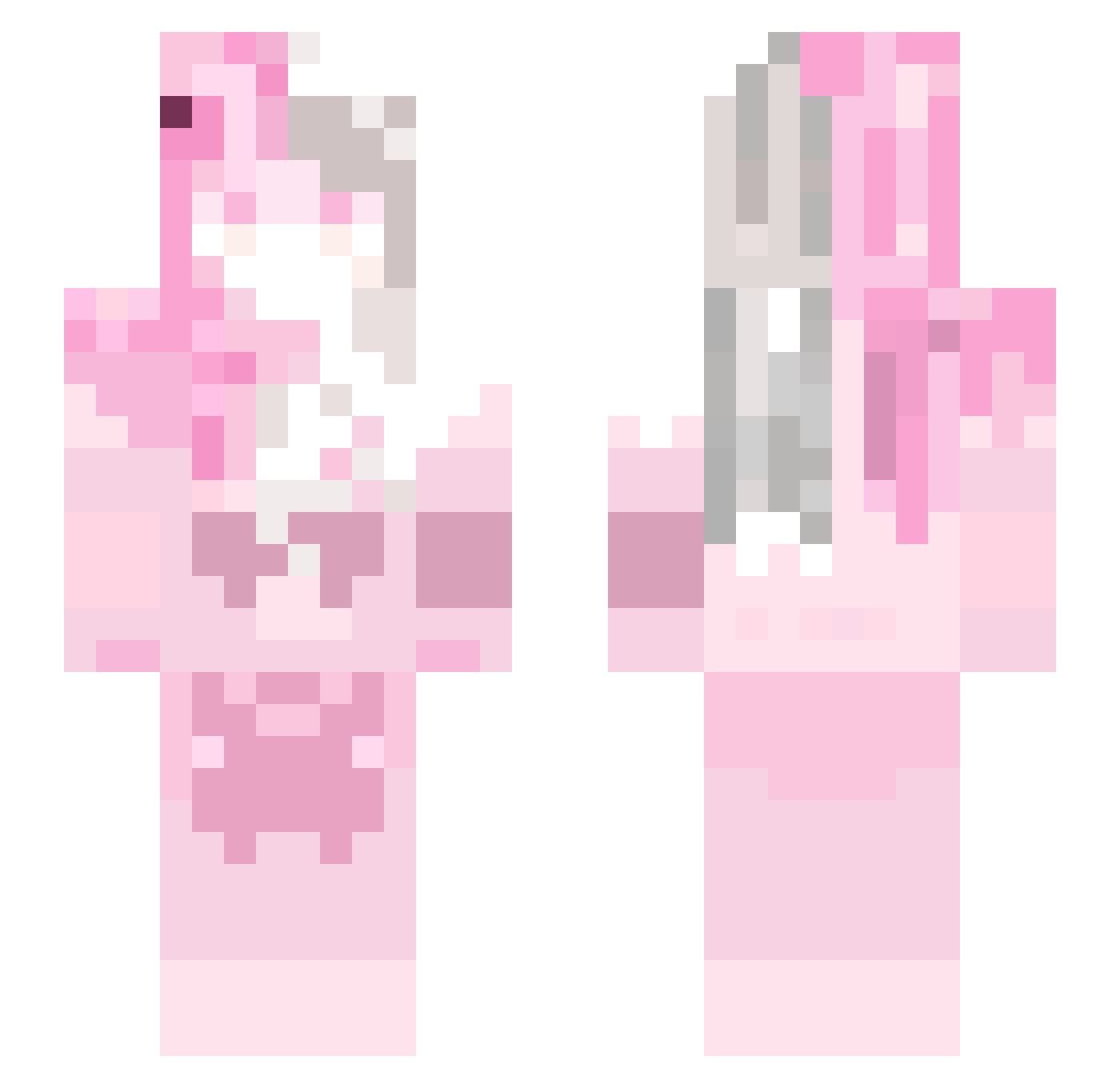 zhugeqi Minecraft skin, front and back view