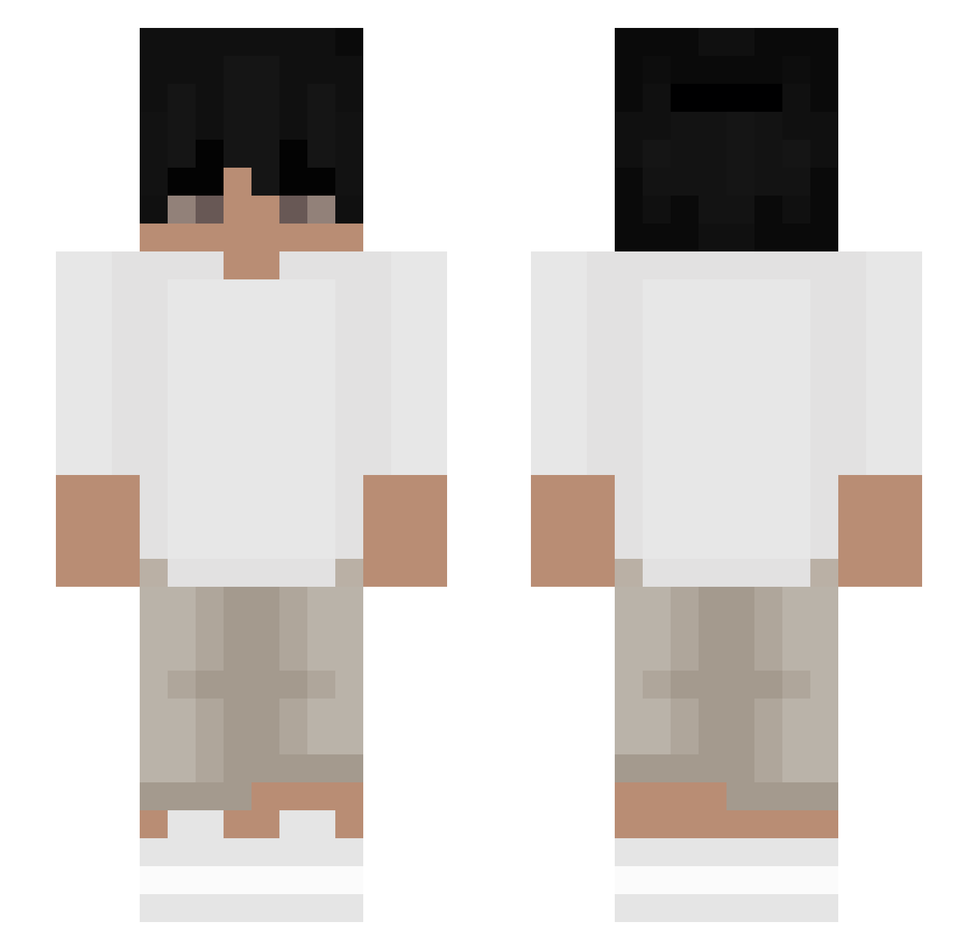 svfa Minecraft skin, front and back view