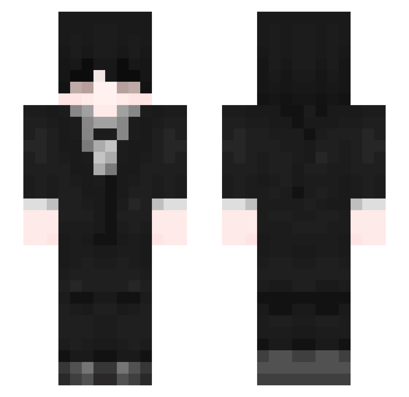 Timatshka Minecraft skin, front and back view