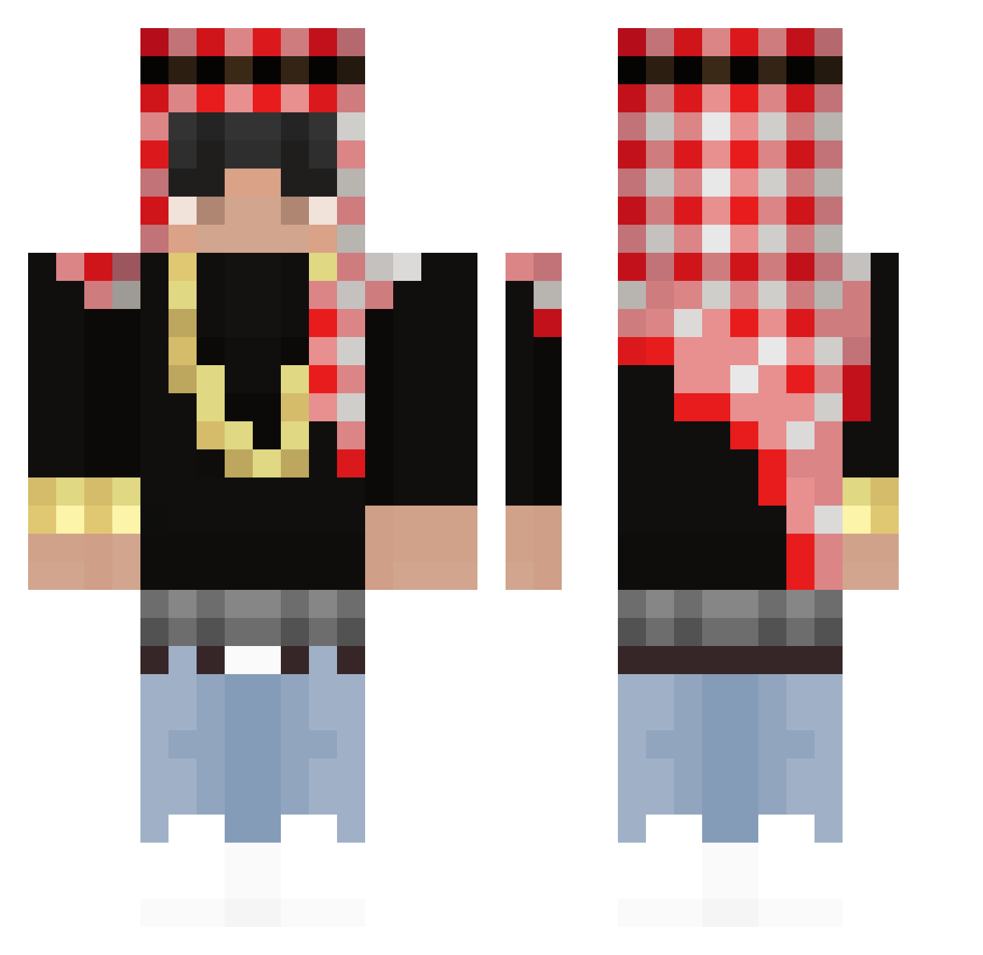 winceh Minecraft skin, front and back view