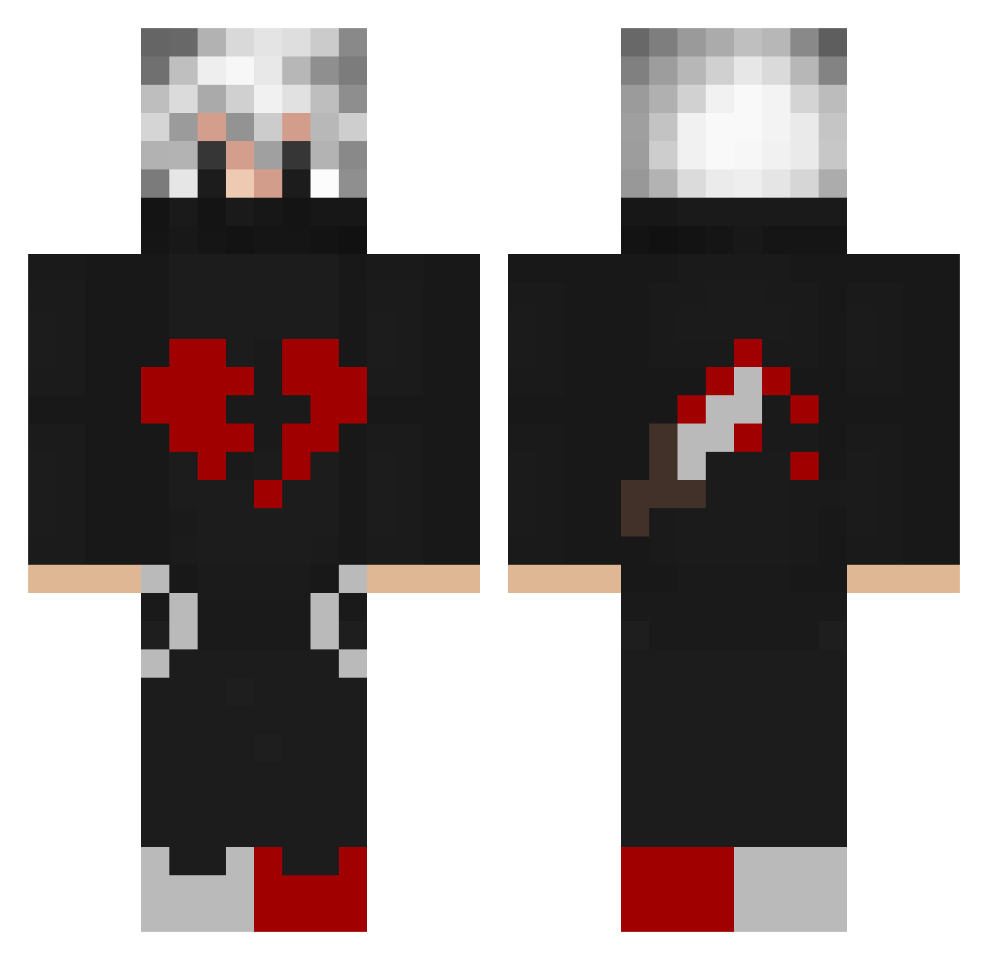 EsTon1a Minecraft skin, front and back view