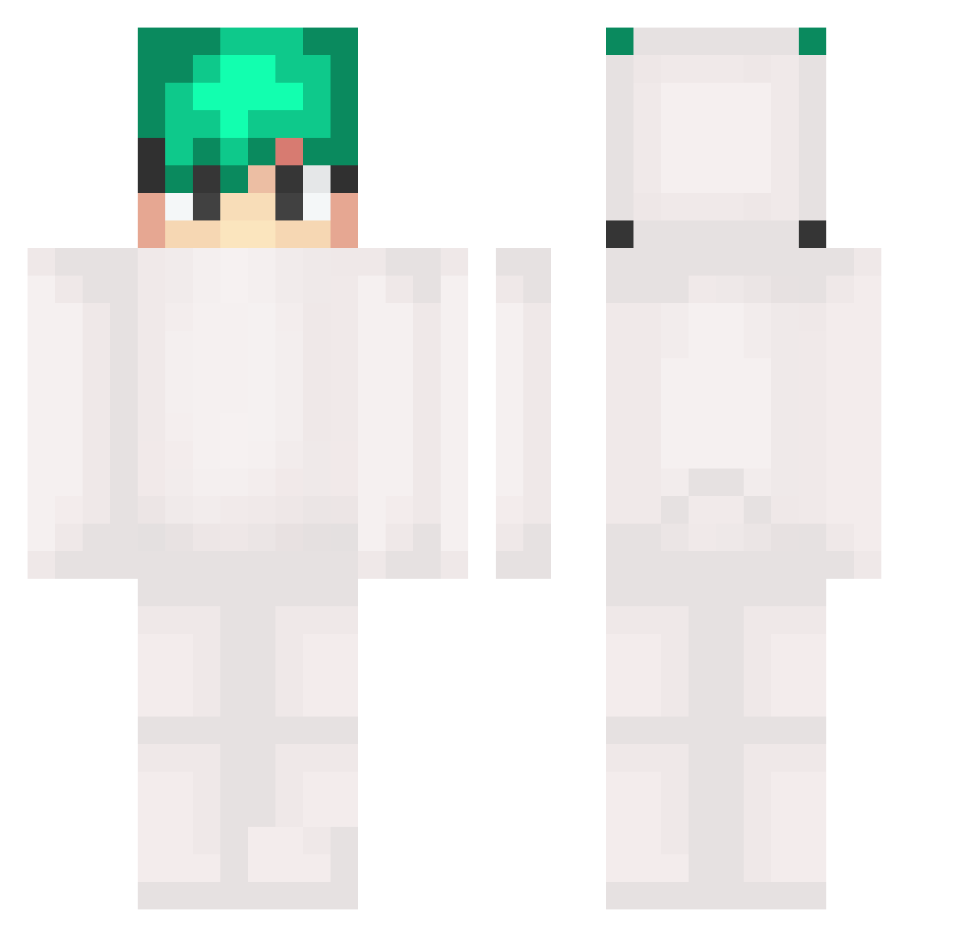 yeeidd Minecraft skin, front and back view