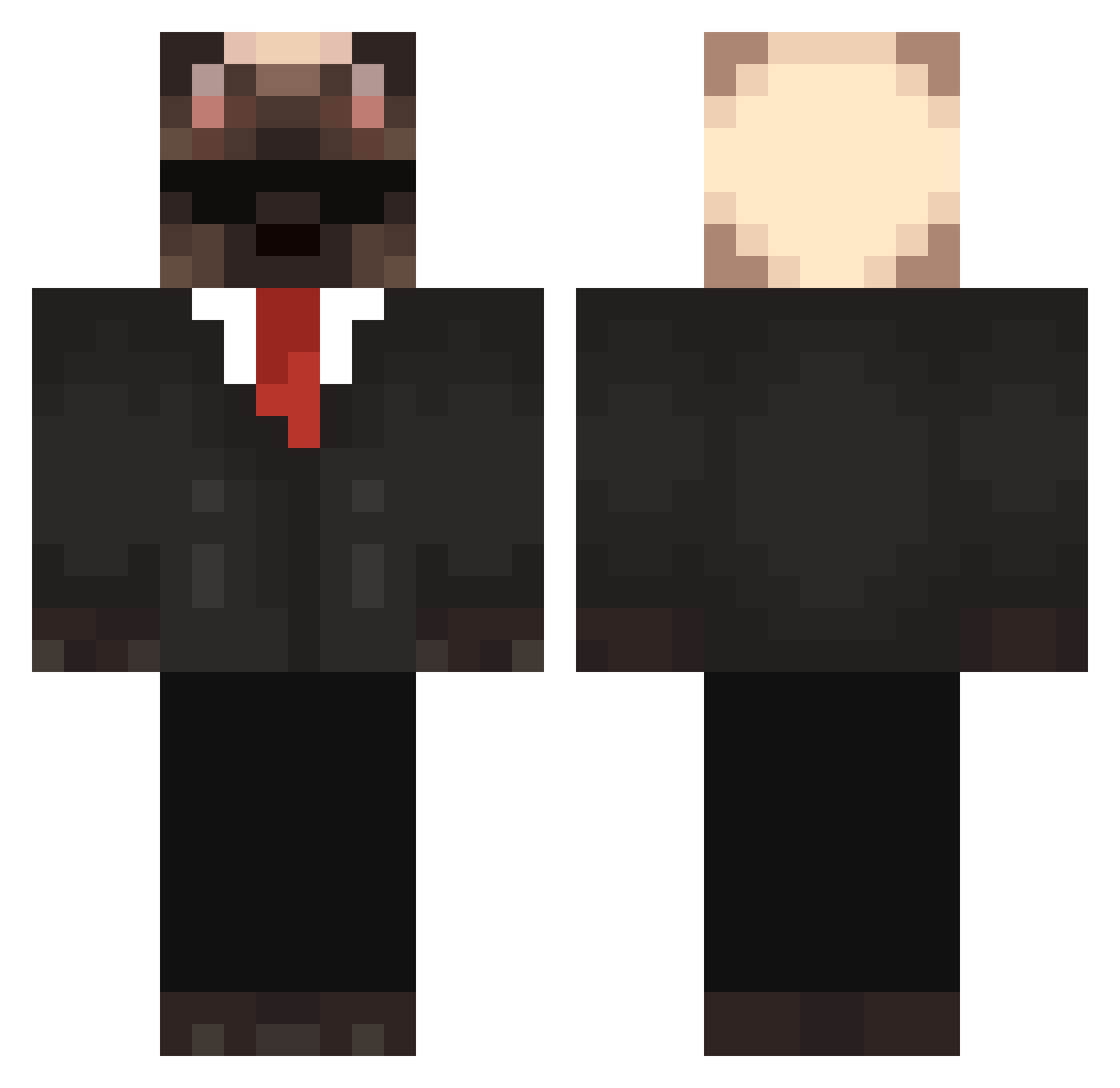 Rakowski_ Minecraft skin, front and back view