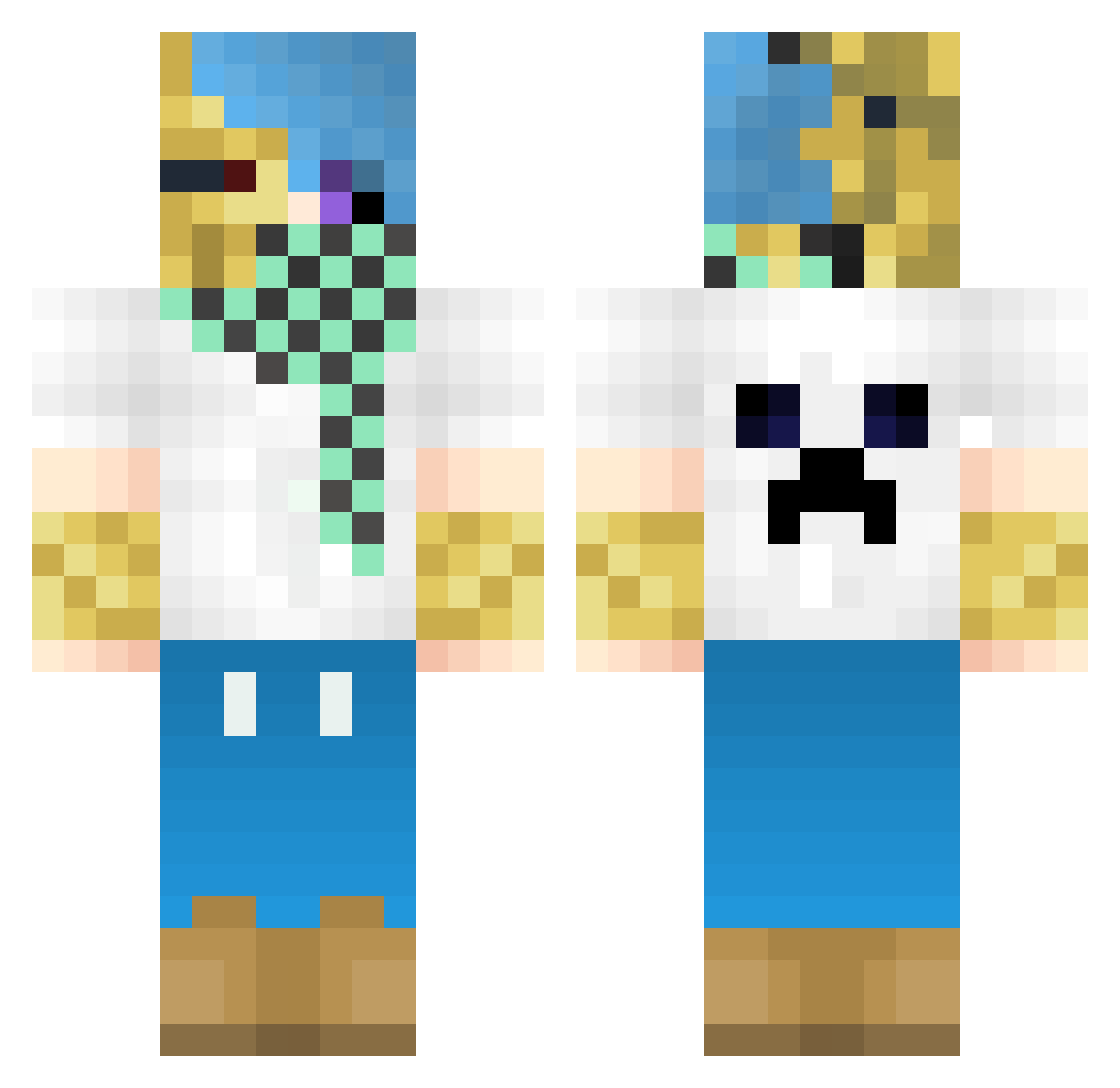 420smoke Minecraft skin, front and back view