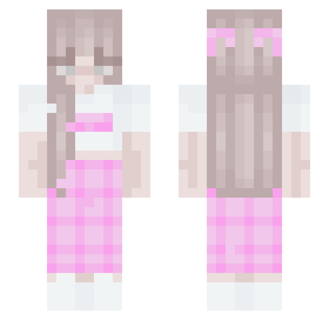rubymaes Minecraft skin, front and back view